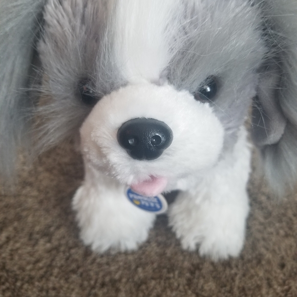 Build a Bear Plush Dog Gray White - Picture 3 of 6